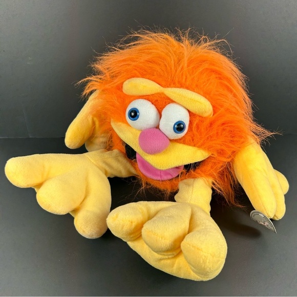 Carousel Softoys-Furball-Yellow Orange Long Fur Hair Furry Stuffed-24k Series - Picture 1 of 4